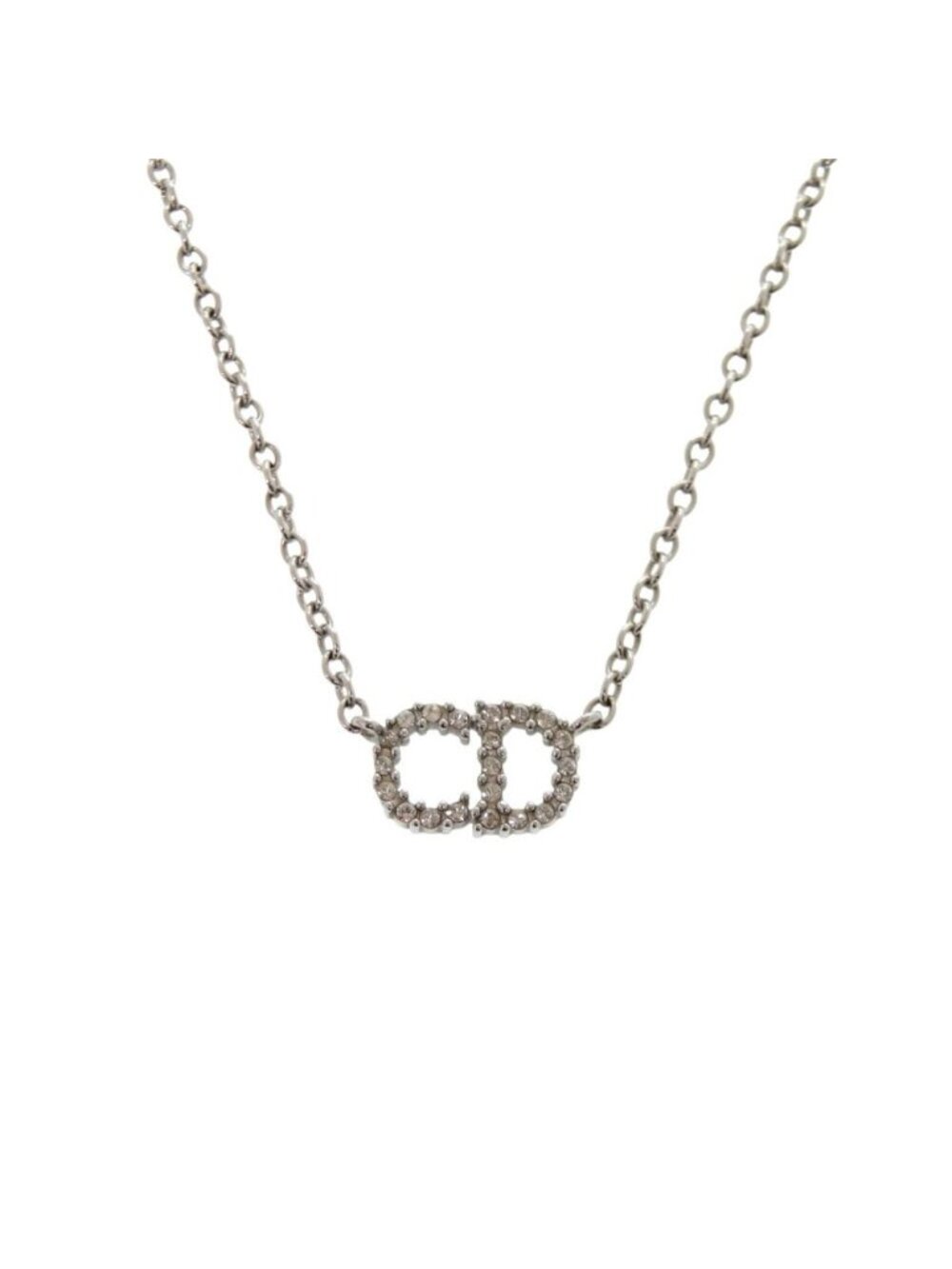 Dior Clair D Lune Stone Silver Necklace